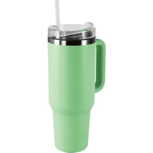1.2L Double Walled Travel Mug with Straw Mint